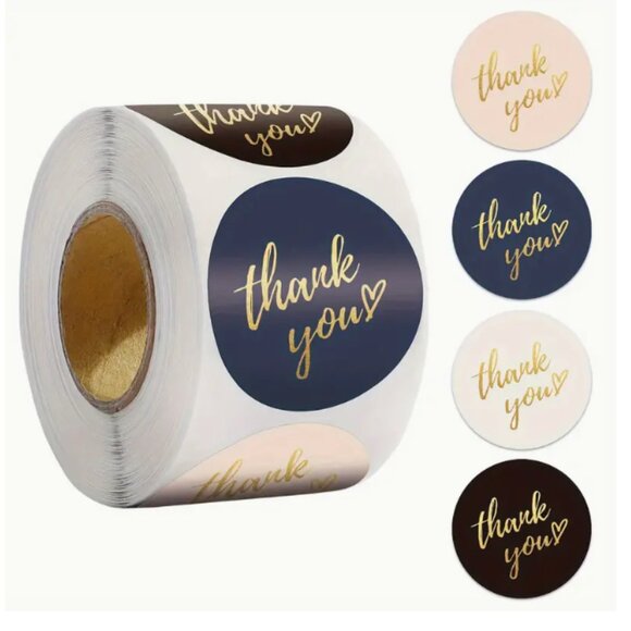 Other - 500 pcs/Roll Thank You Stickers For Small Business & Your Poshing Needs!